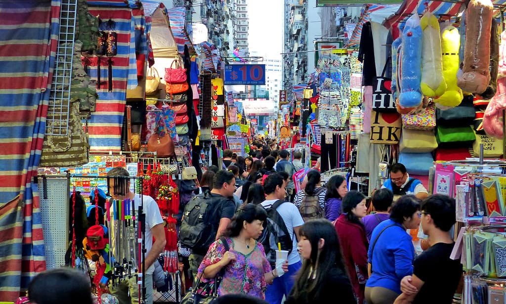 Hong Kong street market.