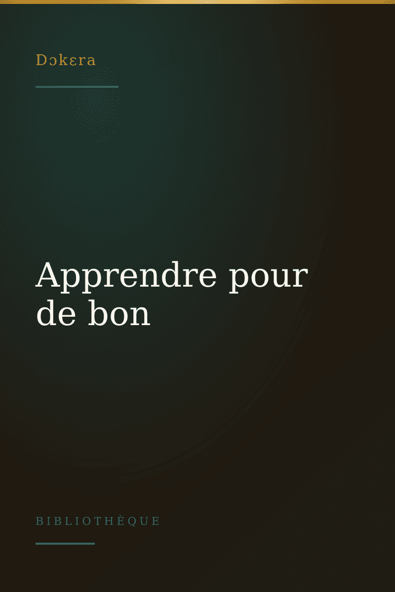 Couverture de « Apprendre pour de bon »